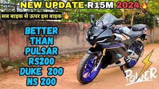 New Yamaha R15 m v4 2024 model 😍 Launch Best Sports Bike Under 2 lakh 😍 quot25 lakhquot On road price [upl. by Yllrebmik]