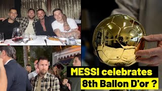 Messi Beckham and Busquets went out to celebrate the 8th Ballon Dor [upl. by Aztiray314]