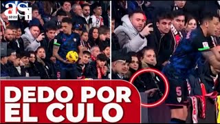 Un aficionado mete un dedo en el culo a LUCAS OCAMPOS en el RAYO VALLECANO  SEVILLA [upl. by Iorio]