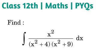 Find int x²x²4x²9 dx  Integral of x square by x square  4 into x square  9  Class 12 [upl. by Collins461]