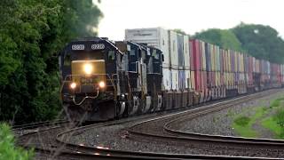 EMD SD402 Horn Salute on CSX Train 4K [upl. by Yxor]