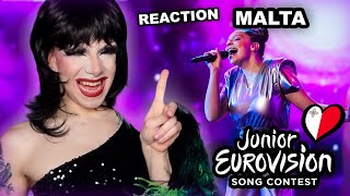 MALTA  Gaia Gambuzza  Diamonds in the Skies LIVE  Junior Eurovision 2022 REACTION [upl. by Ittam362]