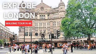 I Explore Londons Charing Cross Road  Trafalgar Square  4K Walking Tour [upl. by Issiah178]