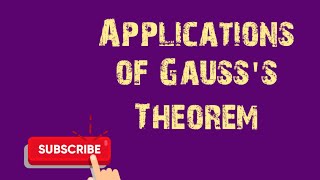 physicsgeneral Applications of Gausss Theorem Electrostatics Lecture  1 [upl. by Adur]