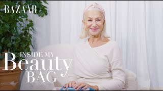 Helen Mirren Inside my beauty bag  Bazaar UK [upl. by Mackey901]