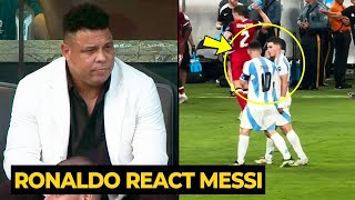 Brazilian Ronaldos reaction to Messi and Julian Alvarezs goal against Canada  Football News Today [upl. by Tarsuss]