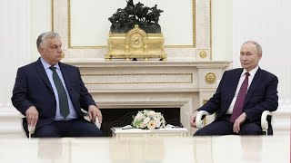 Hungarys Orban meets Putin in Moscow in rare European visit [upl. by Naujek827]