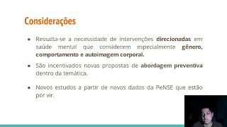 Saúde Mental de Escolares do Estado do Piauí Prevalência de Distúrbios e Fatores Associados [upl. by Ssew]