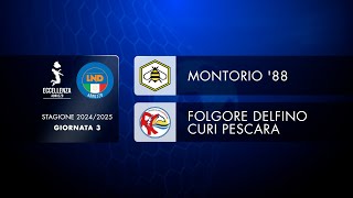 Eccellenza Abruzzo 3° giornata  Montorio 88  Folgore Delfino Curi Pescara 32 [upl. by Notfol]