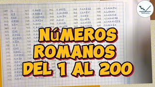 Números romanos del 1 al 200 [upl. by Sokul616]