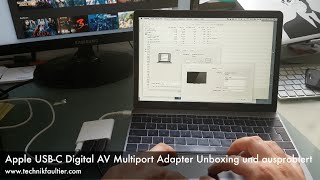 Apple USBC Digital AV Multiport Adapter Unboxing und ausprobiert [upl. by Odrarej]