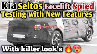 Kia Seltos Facelift Spied Testing with New Features launch Date with Killer Looks [upl. by Platus384]