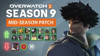 15 Heroes BUFFED this patch  Overwatch 2  Mid Season 9 [upl. by Gehlbach544]