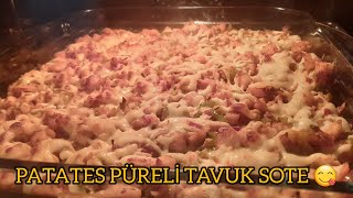 Patates püreli tavuk sote tavukluyemek pürelitavuk bugunnepişirsem pratikyemekler [upl. by Kisung]