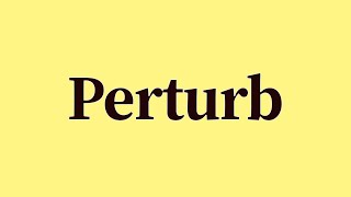 Perturb Pronunciation and Meaning [upl. by Bertolde]