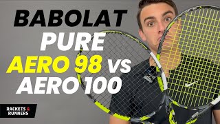 Is the Pure Aero 98 BETTER than the 100 Babolat Pure Aero 98 vs Pure Aero 100  Rackets amp Runners [upl. by Pontias]