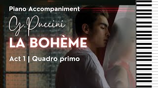 QUADRO PRIMO  ACT ONE Puccini of LA BOHEME Complete Piano accompaniment [upl. by Limhaj463]