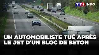 Un automobiliste tué en Bretagne après le jet dun bloc de béton｜TF1 INFO [upl. by Niltyak]