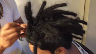 HOW TO START DREADLOCKS WITH STRAIGHT HAIR Tutorial [upl. by Asilenna]