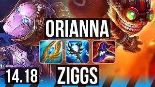 ORIANNA vs ZIGGS MID  Rank 3 Ori 7k comeback 67 winrate 9622  EUW Challenger  1418 [upl. by Paulita730]