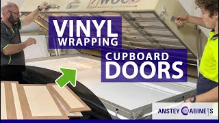 How We Vinyl Wrap Kitchen Cupboard Doors [upl. by Atekehs120]