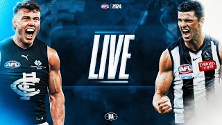 Live with PommyinOz  Carlton v Collingwood  AFL Round 21 2024 [upl. by Kaehpos]