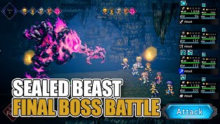 Boss Fight Sealed Beast Quest Final Chapter Octopath Traveler Champions of The Continent Indonesia [upl. by Anelat]