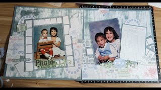 30dscbl16 Day 6 Two page Layout using filmstrips as a photo mat Sweet Memories Paperpack from CTMH [upl. by Ideih]