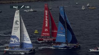 Voile départ de la Volvo Ocean Race 2017 [upl. by Ailemor]