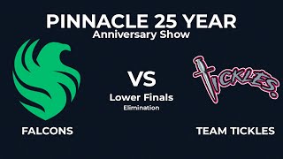 TICKLES vs FALCONS  4 vs 5 ELIMINATION FINALS  Pinnacle 25 Year Show Dota 2 Highlights [upl. by Aissac]