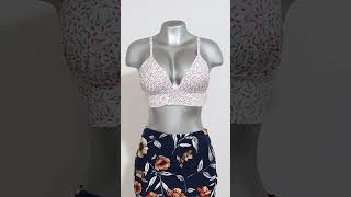 BRALETTE FACIL DE HACER bralette top croptop [upl. by Vaenfila]