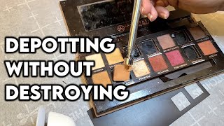 Depotting Anastasia Palettes into Single Shadows  Depotting Makeup [upl. by Rockwell]