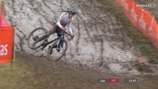 Lucinda Brand Wipes Out In The Mud [upl. by Eenal274]