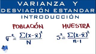 Varianza y desviación estándar  Introducción [upl. by Anikram]