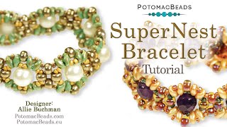 SuperNest Bracelet DIY Jewelry Making Tutorial by PotomacBeads [upl. by Wehhtam]