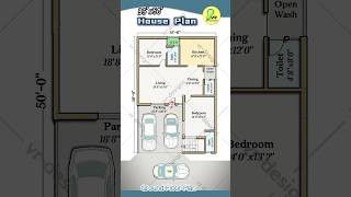 35× 50 house plan with 2 car parking 2bhk house design 35 by 50 houseplan homedesignhousemap [upl. by Lyrred]