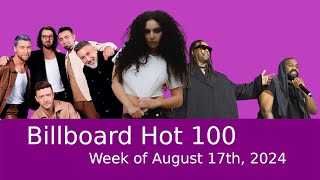 Billboard Hot 100  Week of August 17th 2024 [upl. by Winchester418]