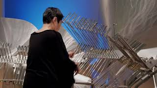 Sachiko Nagata plays Baschet Sound Sculpture “TAKAGI PHONE“ [upl. by Gnot]