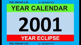 calendar year 2001 calendar blog eclipse education music entertainment inggeris [upl. by Dianuj537]