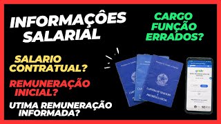 INFORMAÇÃO SALARIAL E CARGO NA CARTEIRA DE TRABALHO DIGITAL [upl. by Ahsien393]