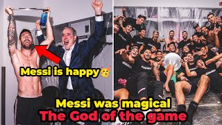 Messi and Inter Miami Insane dressing room Celebration  Fans celebration [upl. by Nahtam660]