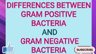 Differences between Gram Positive Bacteria and Gram Negative Bacteria [upl. by Secnarf]