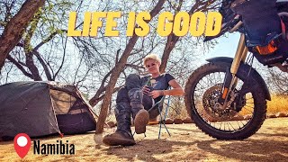 Moto Camping In Namibia From Windhoek To The Bush  EP 129 [upl. by Akkimat474]