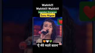 Sonu Nigam Singing 🧡🤍💚 sonunigam sonunigamsongs oldsong shorts singing bollywood [upl. by Einre]