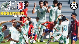 México SUB20 vs Costa Rica SUB20 🔴 RESUMEN FINAL 🇲🇽41🇨🇷 Amistoso 2532024 México jugó con10🟥 [upl. by Ytirehc168]