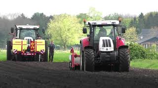 SPITTEN EN AARDAPPELS POTEN STEYR 6140 CVT FARMAX DRP 300 PERFECT STEYR 6185 CVT GRIMME GL 420 [upl. by Wilone292]