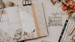 November Soft Neutral Bullet Journal Theme Set Up ✨ Plan With Me [upl. by Ardnuhsal518]