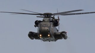 Sikorsky CH53 Sea Stallion Flying Display Luftwaffe Penzing Airbase German Air Force 8505 [upl. by Rosalia]