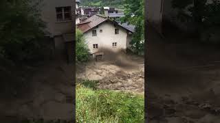 Floods in St Anton am Arlberg Tyrol Austria  16082024 tirol Österreich unwetter [upl. by Netnerb984]