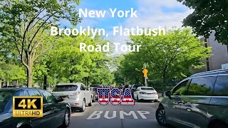 New York Road Trip Flatbush Brooklyn 4K UHD rideseek driving roadtrip nyc travel [upl. by Nevetse]